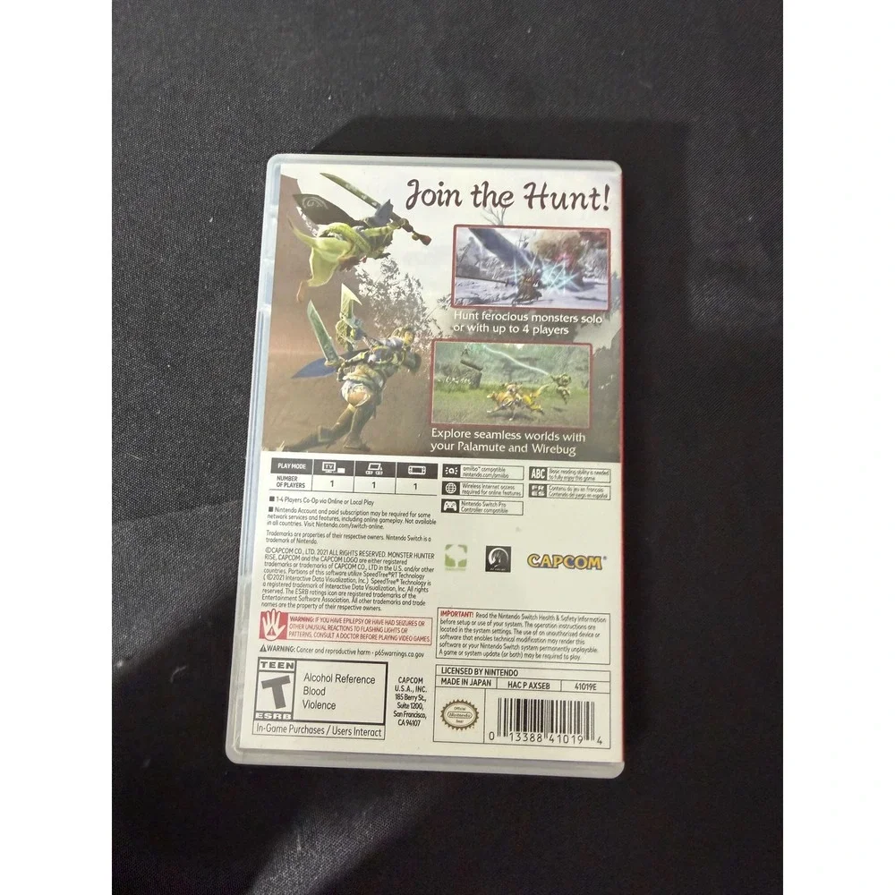 Capcom Monster Hunter Rise Nintendo Switch Game Excellent Action RPG 2021 - Picture 3 of 3